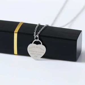 Stainless Silver Heart Pendant Necklace